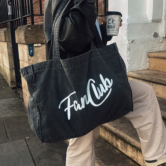 The Everyday Core Fanclub Washed Charcoal Tote Bag