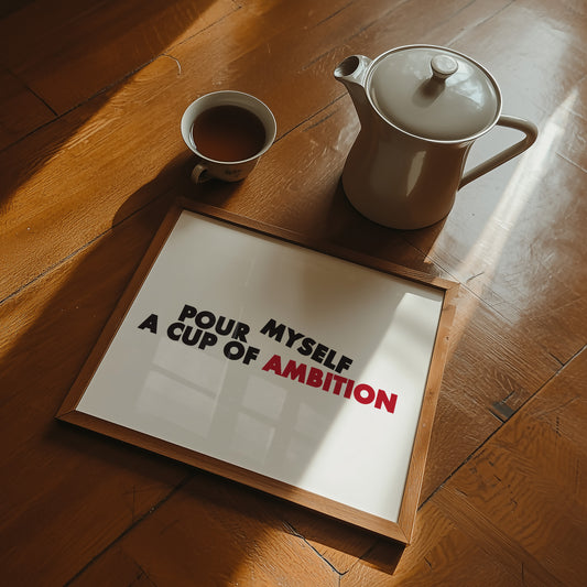 Cup Of Ambition Retro Music Giclée Art Print