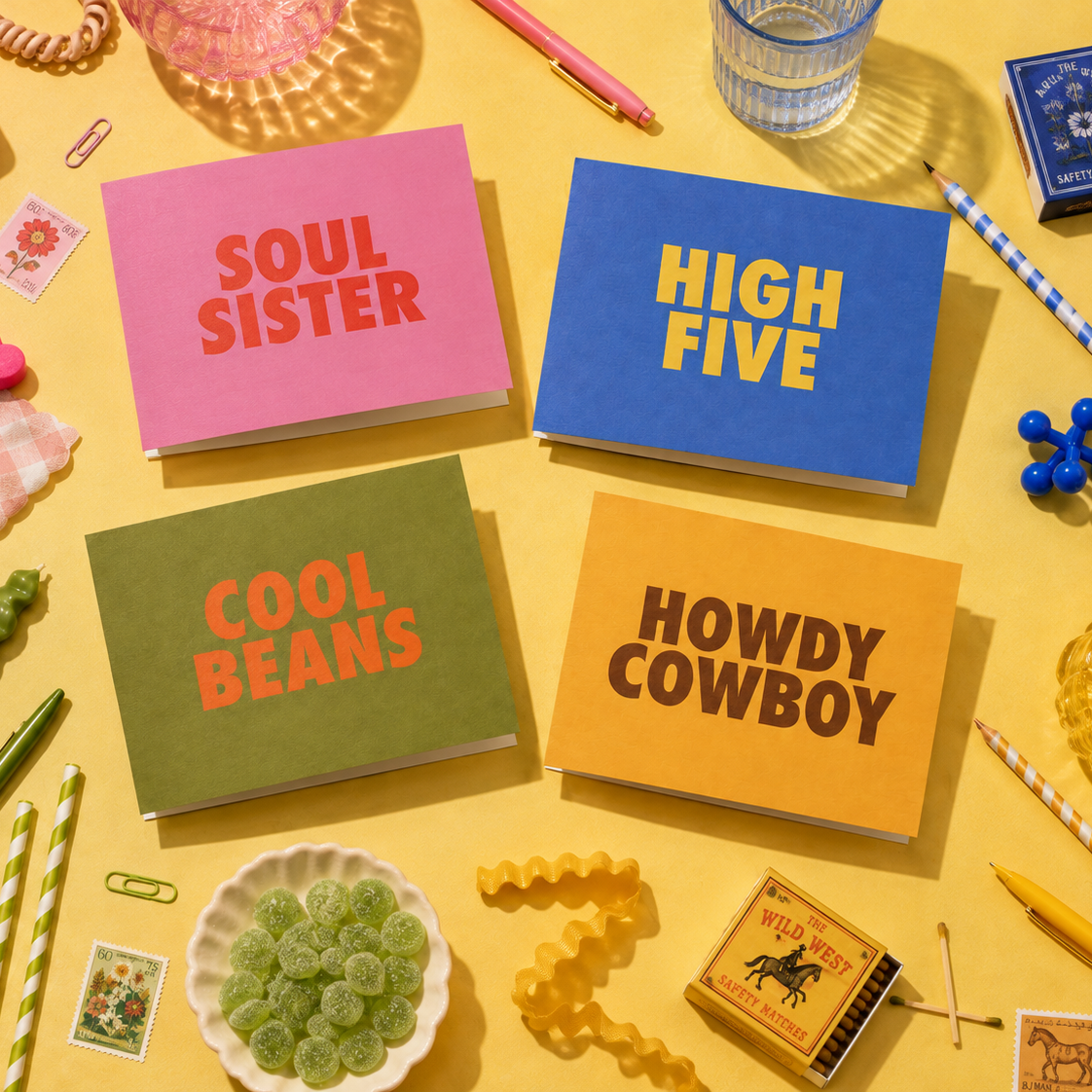 Howdy Cowboy Western Greetings Card