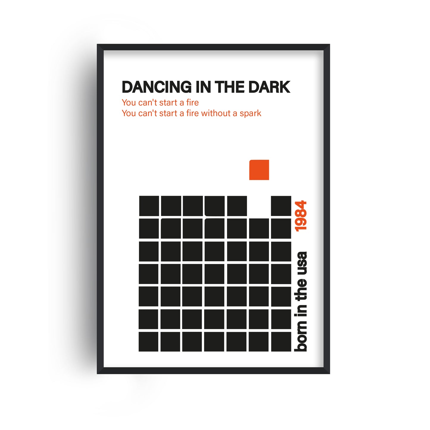 Dancing In The Dark Bruce Springsteen Music Inspired Giclée Art Print
