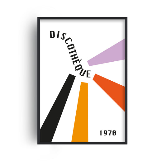 Discothèque French Abstract Giclée retro Art Print