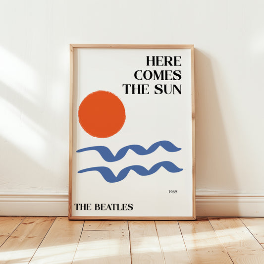Here comes the sun Giclée retro art Print