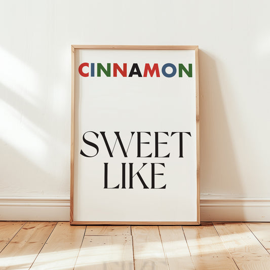 Sweet Like Cinnamon Retro Music Giclée Art Print