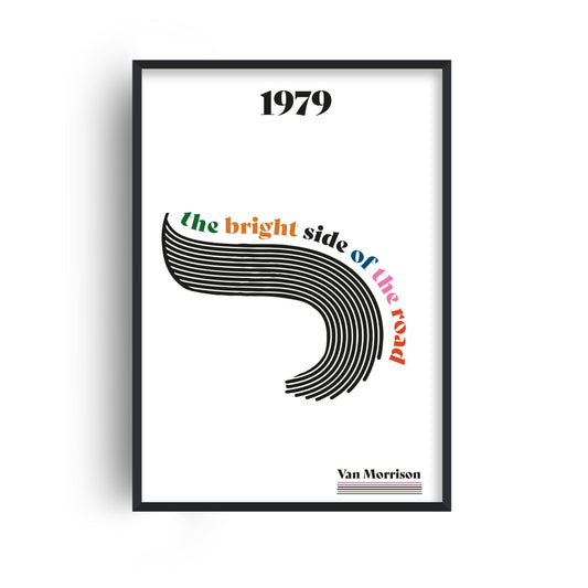 Bright side of the road Giclée retro Art Print