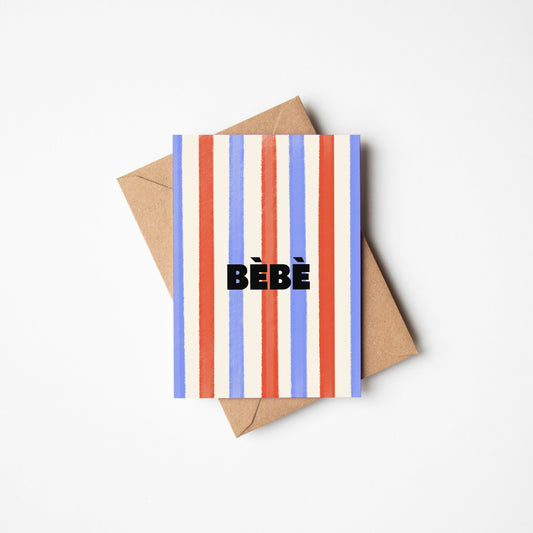 Bèbé Baby Greetings Card