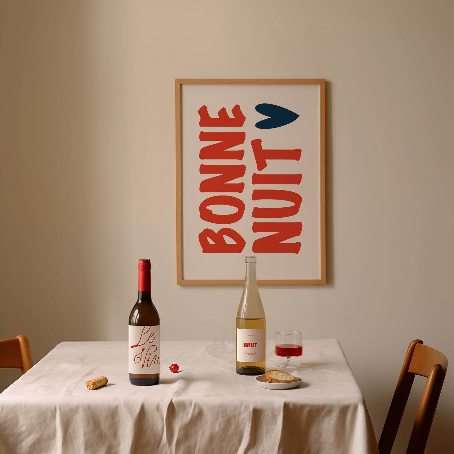 Bonne Nuit French Coffee Kitchen Giclée Art Print