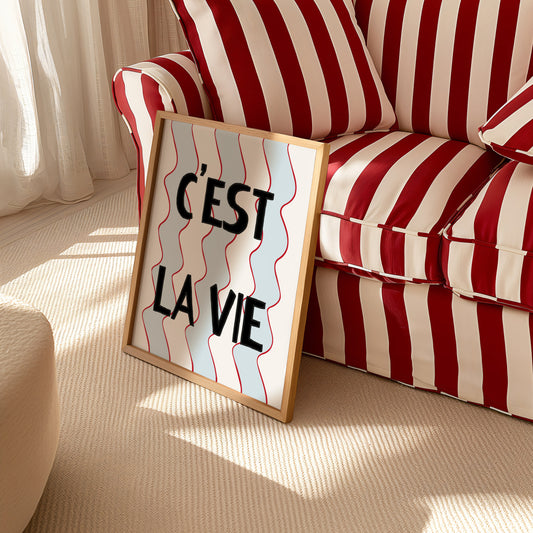 C'est Lie Vie French Retro Giclée Art Print