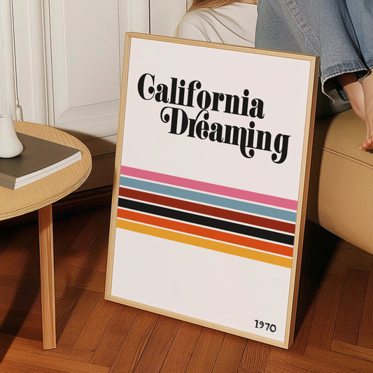 California Dreaming Giclée retro art Print