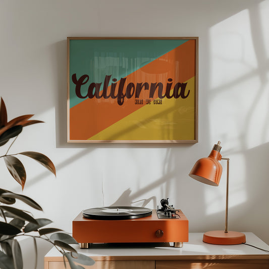 California Here We Come Retro Music Giclée Art Print