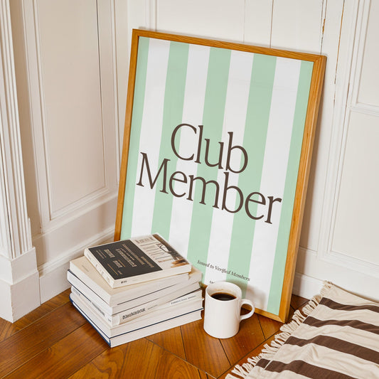 Fanclub Core Club Member Stripe Retro Giclée Art Print