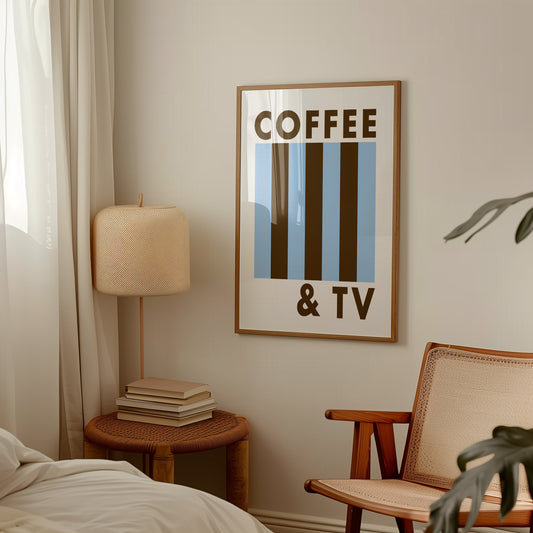 Coffee And TV Retro Music Giclée Art Print