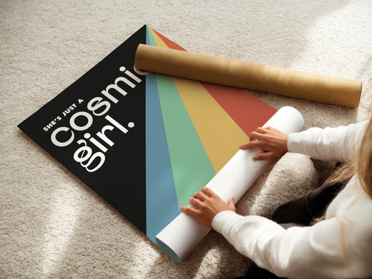 Cosmic Girl Retro Music Giclée Art Print