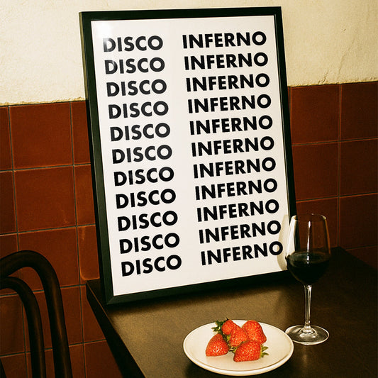 Disco Inferno Retro Music Giclée Art Print