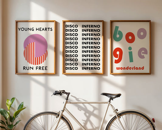 The Disco Music Art Print Gift Set (Set of 3)