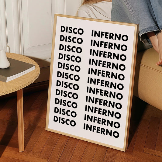 Disco Inferno Retro Music Giclée Art Print