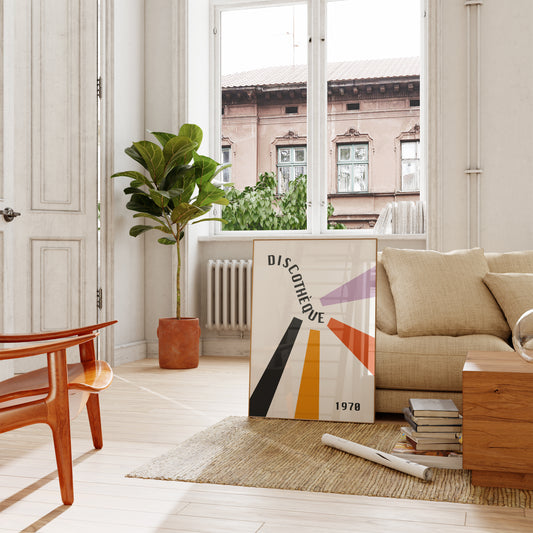 Discothèque French Abstract Giclée retro Art Print