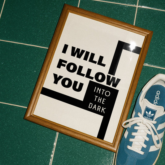 I Will Follow You Into The Dark Retro Music Giclée Art Print