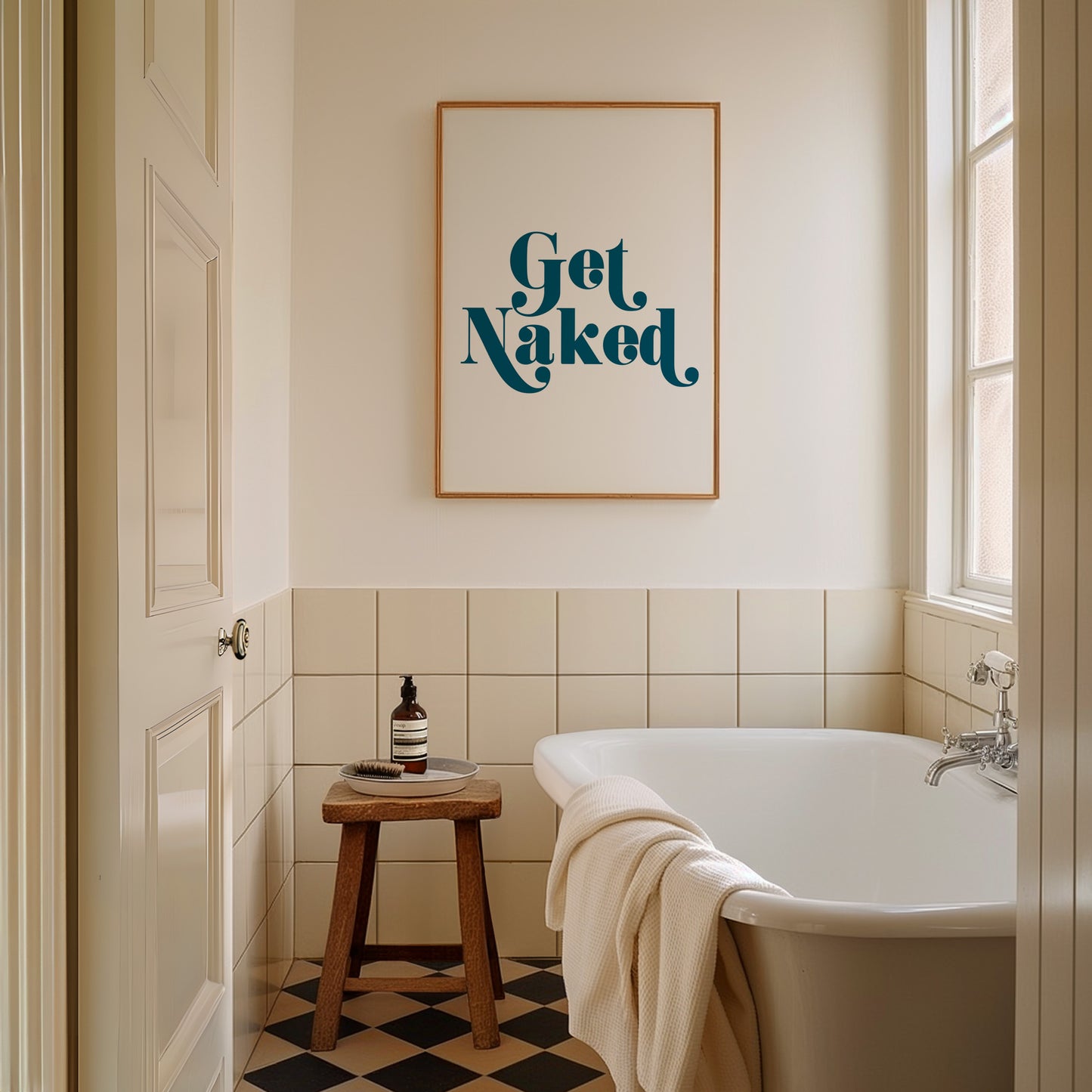 Get Naked Giclée retro Art Print