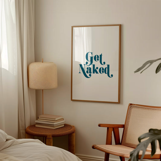 Get Naked Giclée retro Art Print