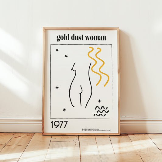 Gold dust woman Giclée retro Art Print