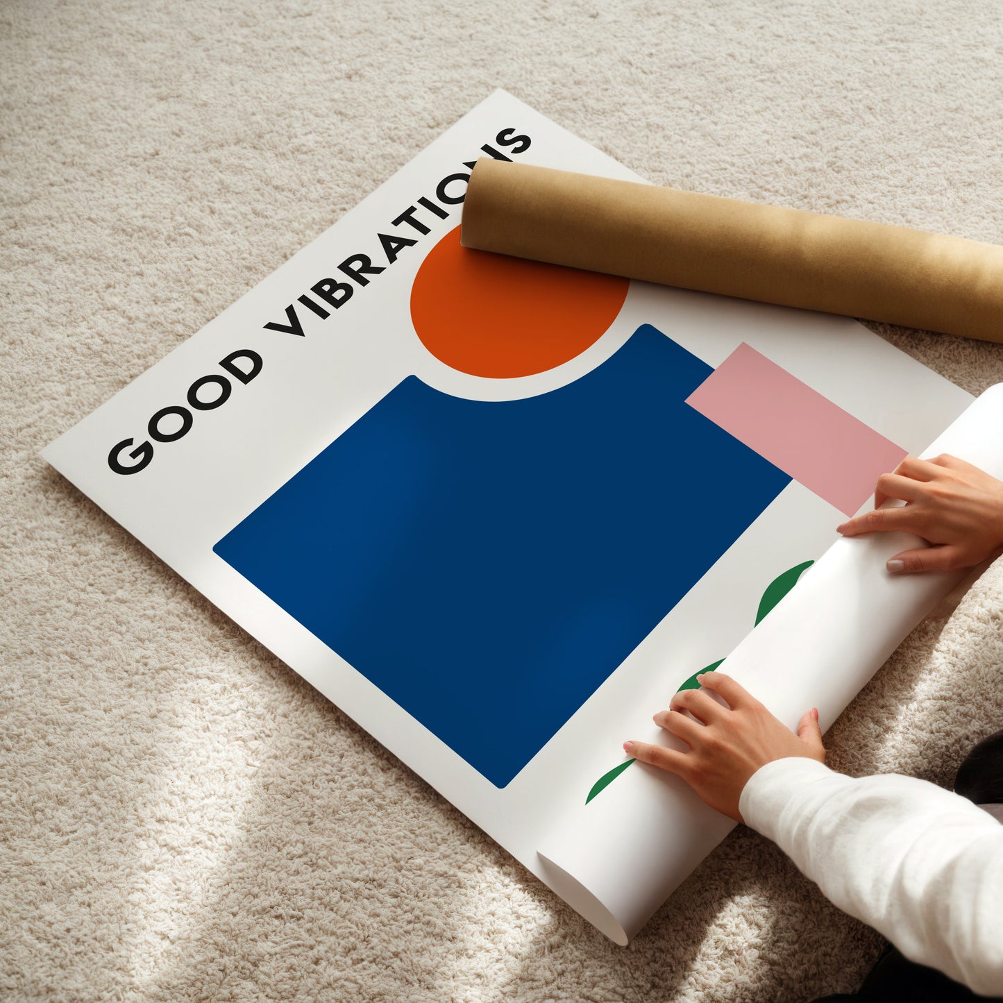 Good Vibrations Retro Abstract Giclée Art Print
