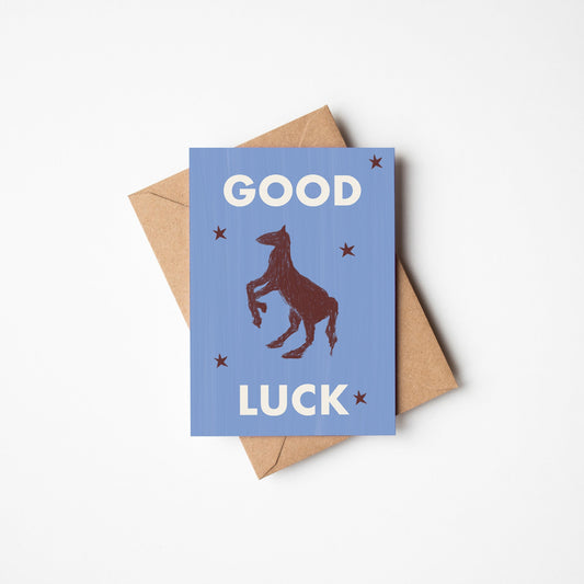 Good Luck Horse Greetings Card