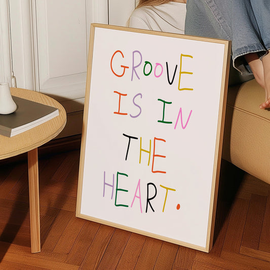 Groove Is In The Heart Retro Music Giclée Art Print