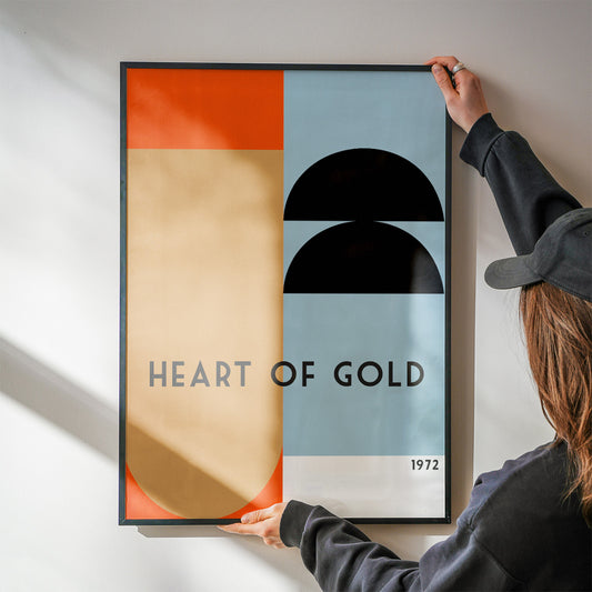 Heart of Gold Retro nursery Giclée retro Art Print