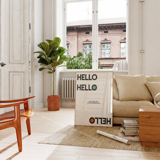 Hello Goodbye Giclée retro Art Print