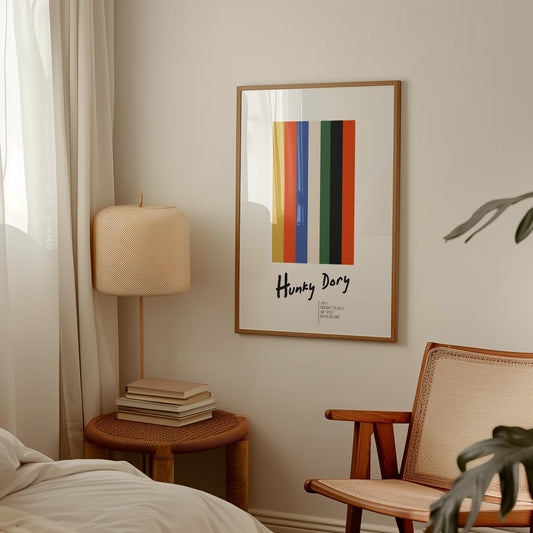 Hunky Dory David Bowie Retro Abstract Giclée Art Print