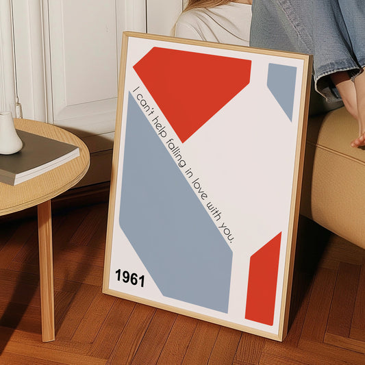 I Can't Help Falling In Love Elvis Presley Retro Music Giclée Art Print