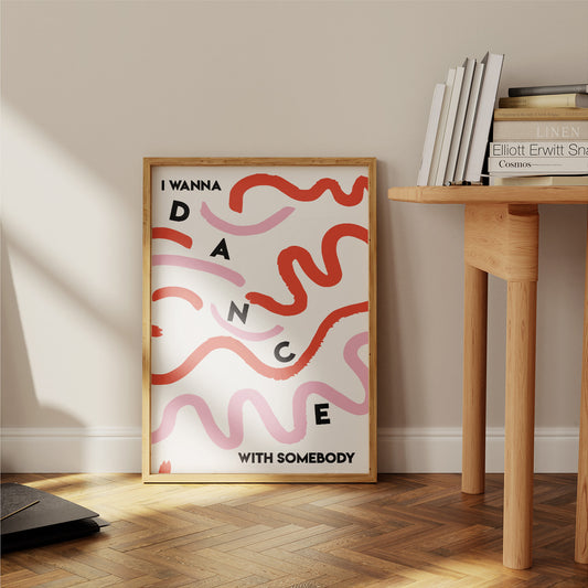 SECONDS SALE I Wanna Dance With Somebody Music Giclée Art Print