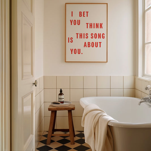 I Bet You Think This Song Is About You Retro Music Giclée Art Print