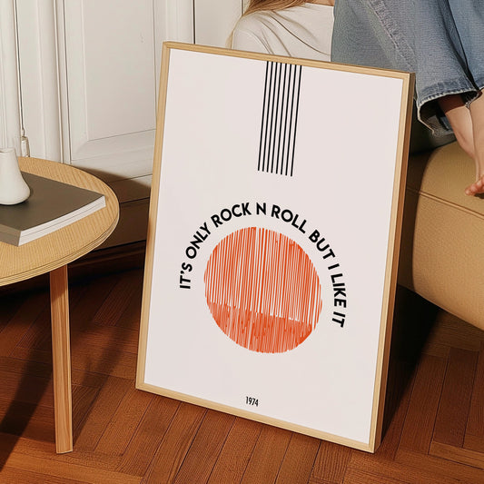 It's Only Rock N Roll But I Like It Giclée retro Art Print
