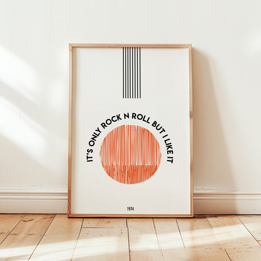 It's Only Rock N Roll But I Like It Giclée retro Art Print