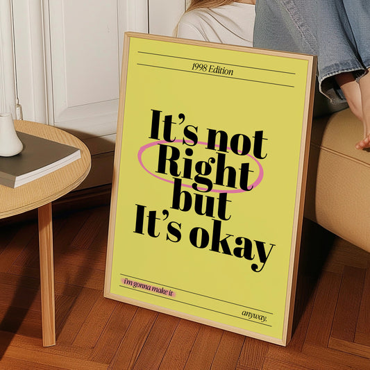 It's Not Right Retro Music Giclée Art Print