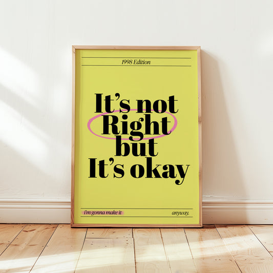 It's Not Right Retro Music Giclée Art Print