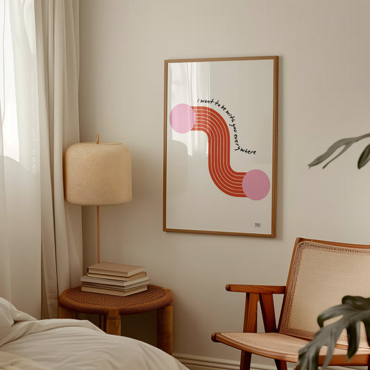 I want to be with you everywhere Fleetwood Mac Giclée retro Art Print