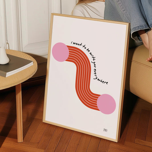 I want to be with you everywhere Fleetwood Mac Giclée retro Art Print