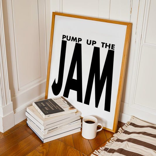 Pump Up The Jam Retro Music Giclée Art Print