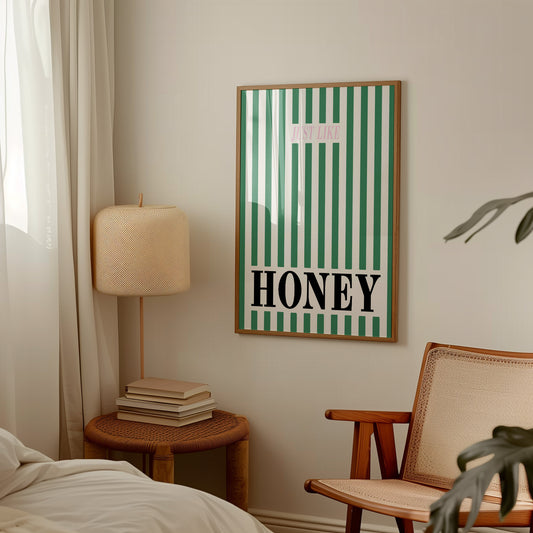 Just Like Honey Retro Music Giclée Art Print