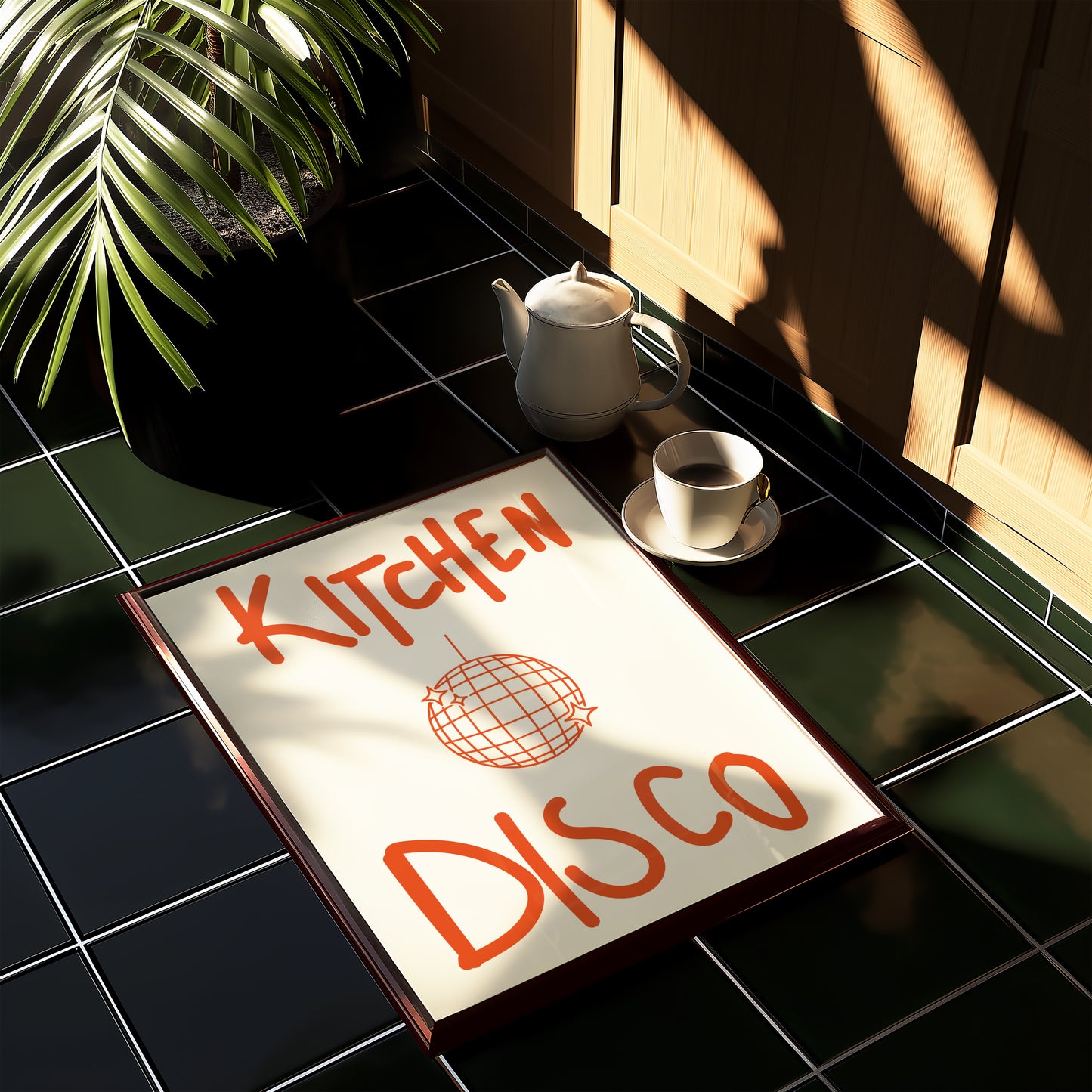 Kitchen Disco Retro Giclée Art Print