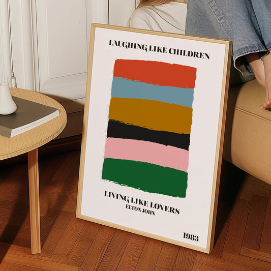 Laughing like children living like lovers  abstract Giclée Art Print