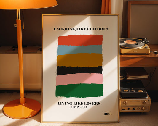 Laughing like children living like lovers  abstract Giclée Art Print