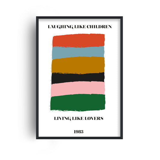 Laughing like children living like lovers abstract Giclée Art Print