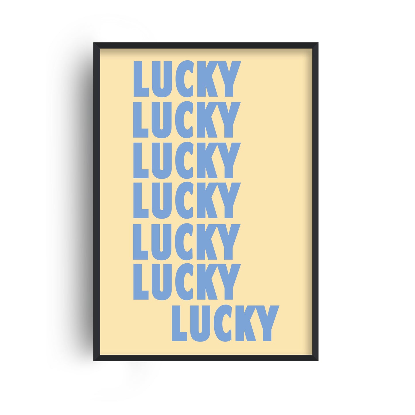 Lucky Lucky Lucky Retro Art Print