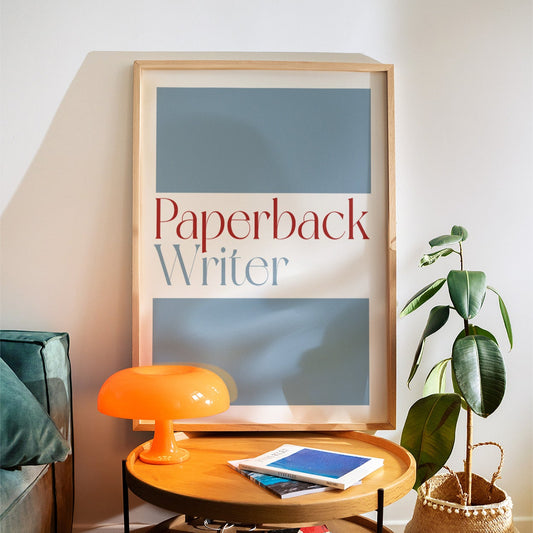 Paperback Writer Retro Music Book Giclée Art Print