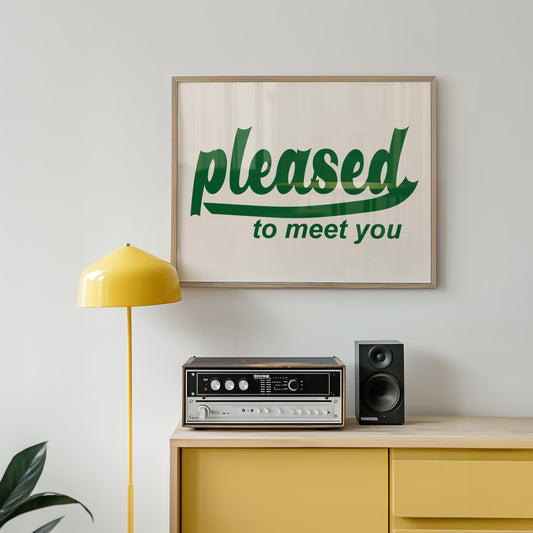 Pleased To Meet You Retro Music Giclée Art Print