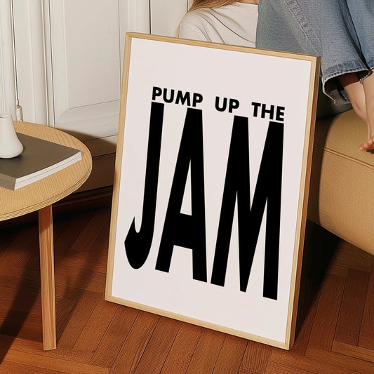 Pump Up The Jam Retro Music Giclée Art Print