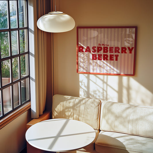 Raspberry Beret Retro Music Giclée Art Print